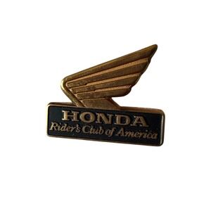 Vintage Honda Riders Club of America HRCA Wing Logo Lapel Pin Gold Tone Enamel